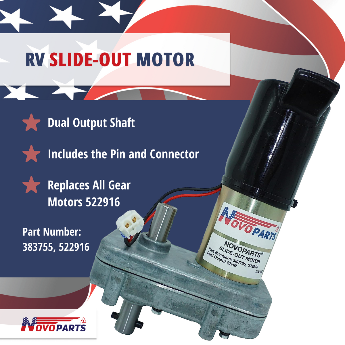 RV Slide Out Motor LCI 383755, Power Gear 522895 — RV Elite Parts