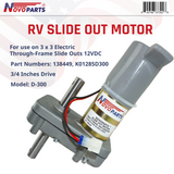 138449 RV Slide Out Motor K01285D300 D-300 3/4 Inches Drive