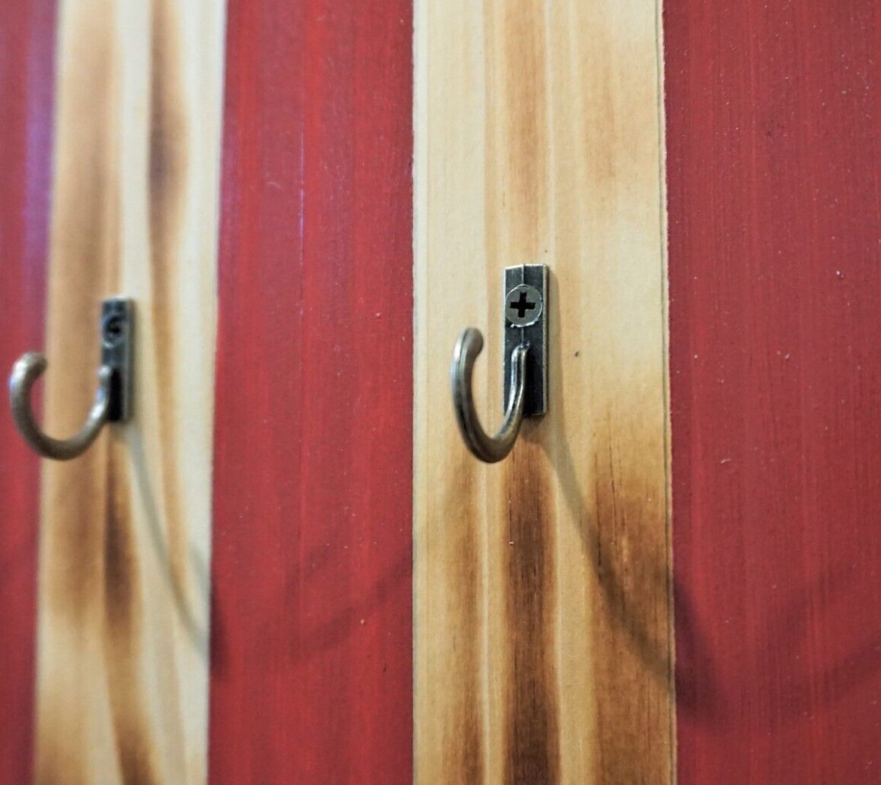Handmade Wooden American Flag Rustic Key Holder 10 Hooks Size 18 Made in the US Handmade Wooden American Flag Rustic Key Holder 10 Hooks Size 18 Made in the US