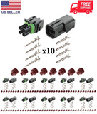 NOVOPARTS Weather Pack 4 Pin Sealed Connector Kit 14-16 AWG 10 Complete Kits