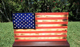 Wooden Rustic American Flag Handmade 36” x 19.5” Made in the US