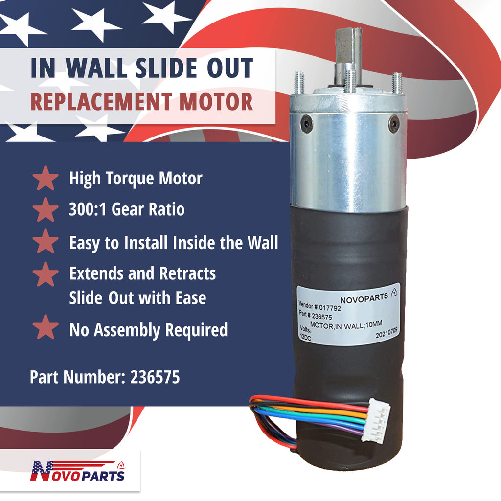 IN WALL SLIDE OUT MOTOR 236575 RATIO 300:1 10mm US SELLER ONE YEAR WARRANTY FREE REPLACEMENT FAST AND FREE SHIPPING