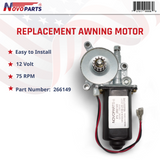 RV Power Awning Replacement Motor Part Number 266149 Compatible with Solera US SELLER ONE YEAR WARRANTY FREE REPLACEMENT FAST AND FREE SHIPPING