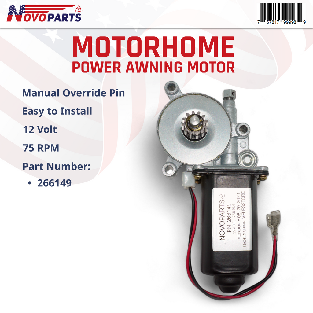 RV Power Awning Replacement Motor Part Number 266149 Compatible with Solera US SELLER ONE YEAR WARRANTY FREE REPLACEMENT FAST AND FREE SHIPPING