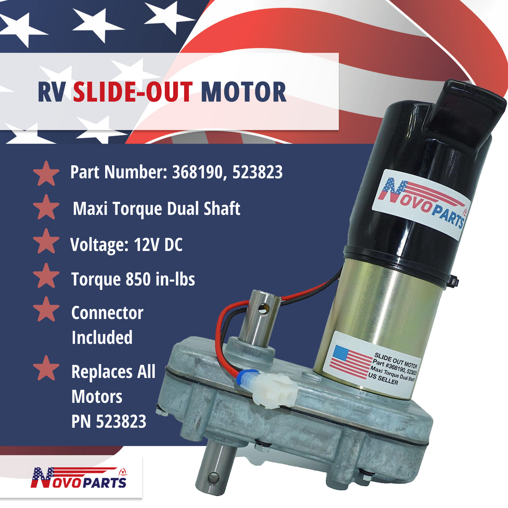 368190 523823 RV Slide Out Motor Replacement for Slide Out Motor 523823 Double Shaft 12V US SELLER ONE YEAR WARRANTY FREE REPLACEMENT FAST AND FREE SHIPPING