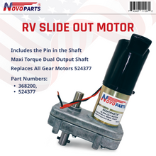 Load image into Gallery viewer, 368200 524377 RV Slide Out Motor Replacement for Power Gear Slide Out Motor 368200 524377 Pin Included US SELLER ONE YEAR WARRANTY FREE REPLACEMENT FAST AND FREE SHIPPING