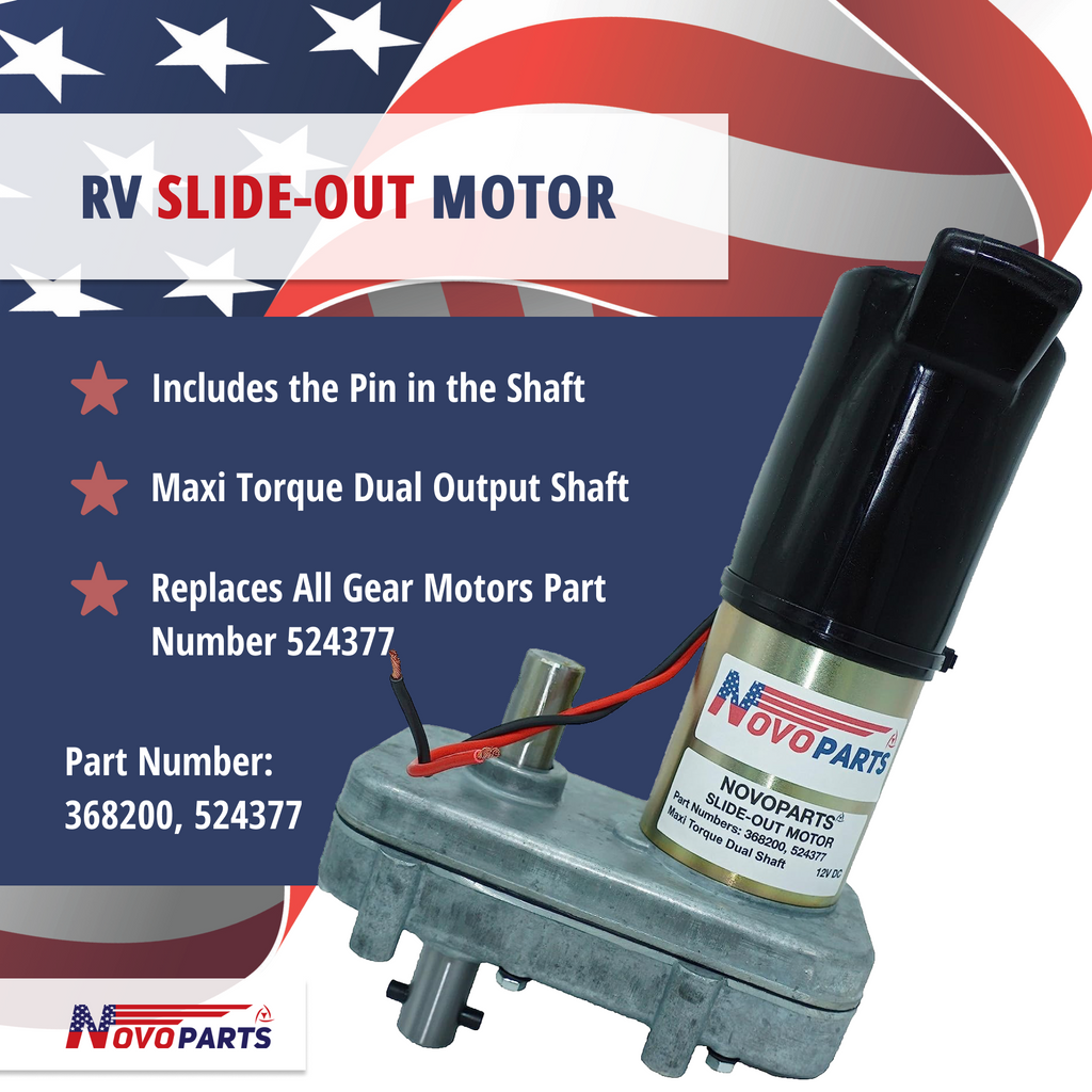 368200 524377 RV Slide Out Motor Replacement for Power Gear Slide Out Motor 368200 524377 Pin Included US SELLER ONE YEAR WARRANTY FREE REPLACEMENT FAST AND FREE SHIPPING