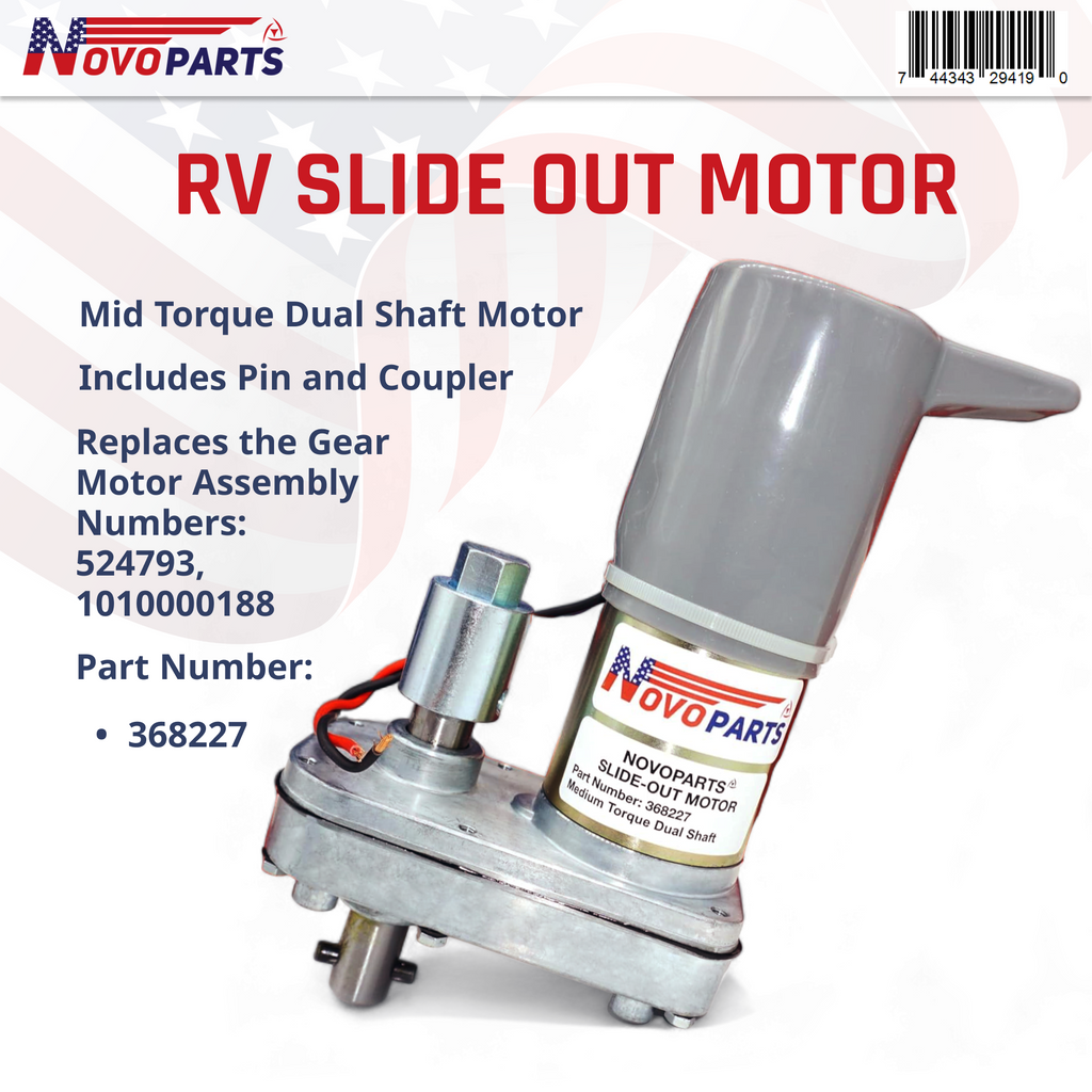 368227 RV Slide Out Motor Replacement for Slide-Out Motor Assembly 524793 1010000188