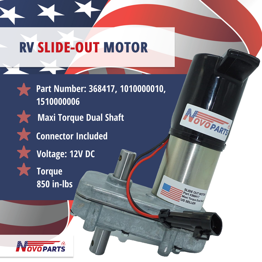 368417 RV Slide Out Motor Replacement for Power Gear Slide Out Motor 12V 1010000010 1510000006 Double Shaft US SELLER ONE YEAR WARRANTY FREE REPLACEMENT FAST AND FREE SHIPPING