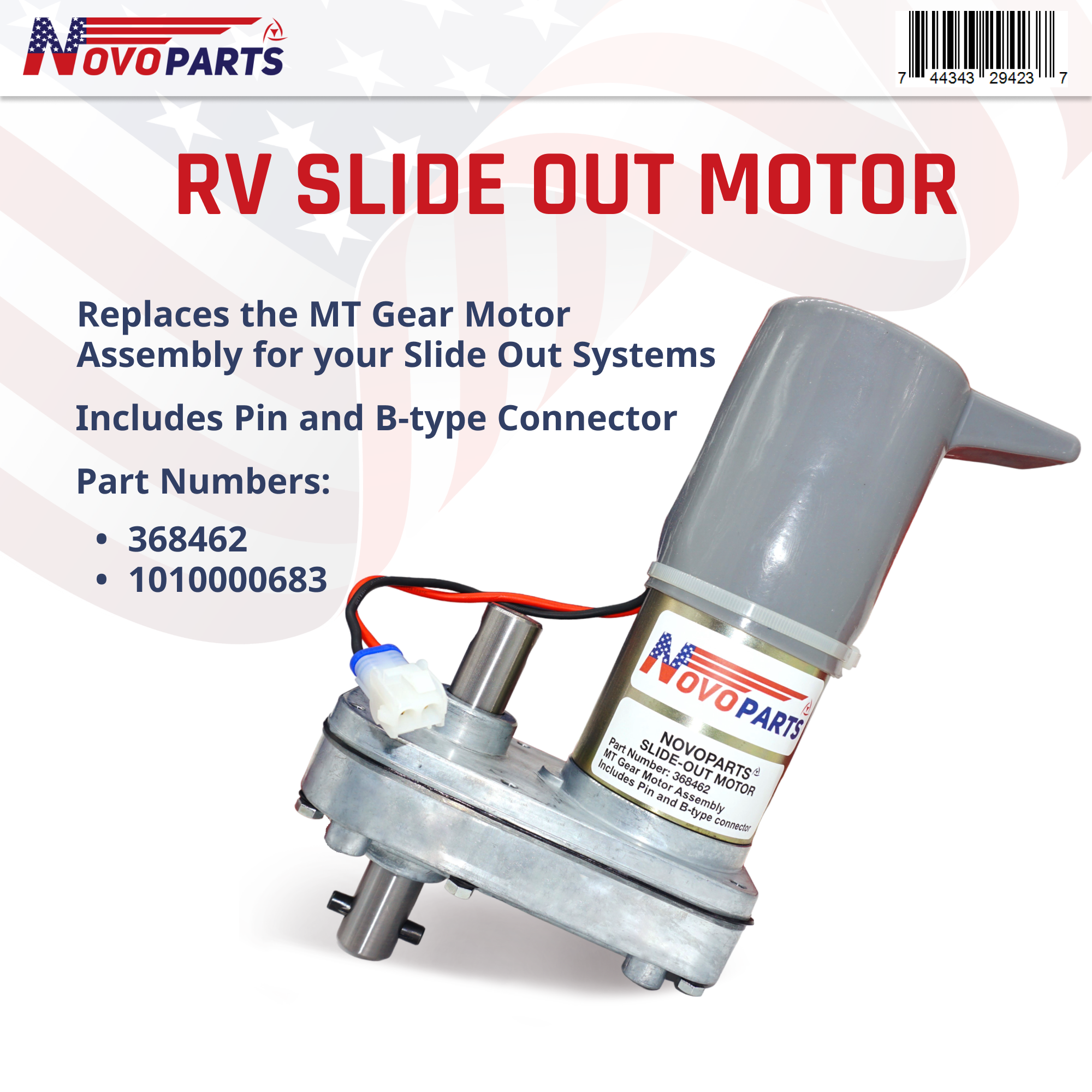 368462 Replacement MT Gear Motor Assembly with Pin and B-type Connector