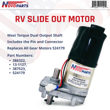 Load image into Gallery viewer, 386322 13-1127 387523 524179 RV Slide Out Motor Replacement for Power Gear Slide Out Motor 386322 13-1127 387523 524179 Pin Included US SELLER ONE YEAR WARRANTY FREE REPLACEMENT FAST AND FREE SHIPPING