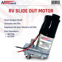 Load image into Gallery viewer, 387738 421292 RV Slide Out Motor Replacement for Power Gear Slide Out Motor 387738 421292 Pin Included US SELLER ONE YEAR WARRANTY FREE REPLACEMENT FAST AND FREE SHIPPING