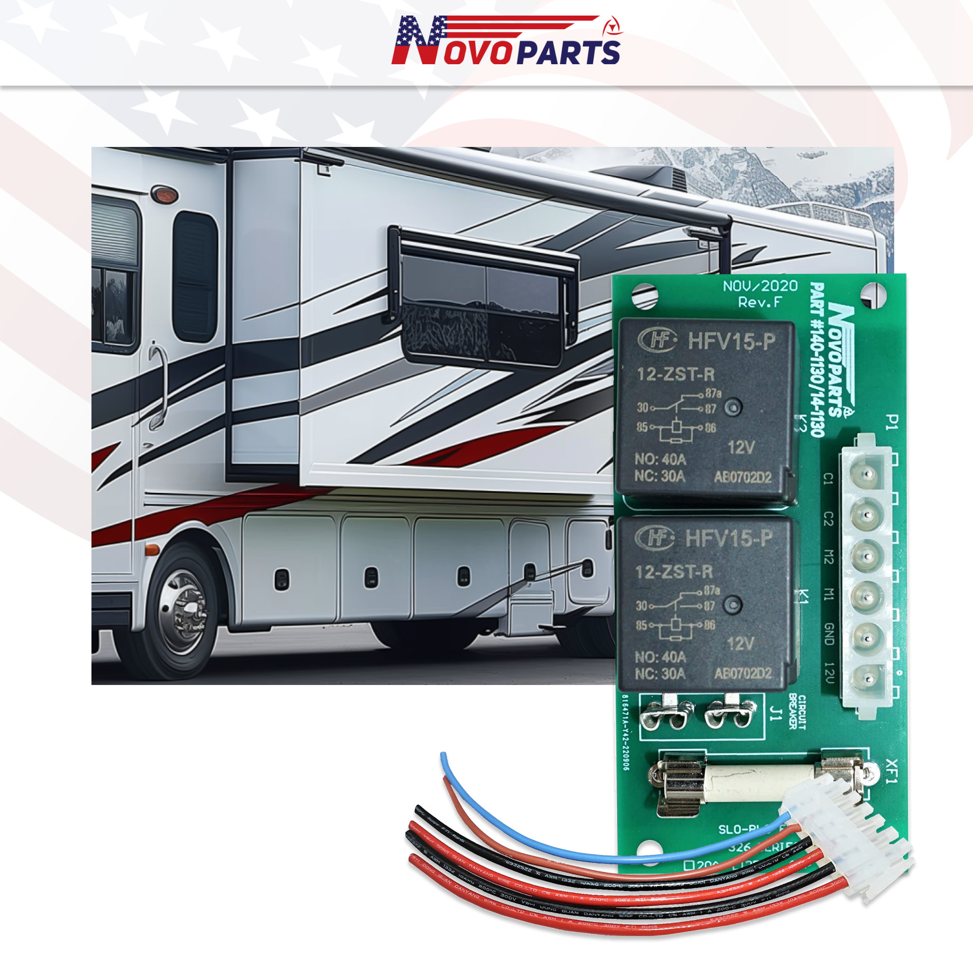 Slide Out Control Relay Module RV Slide Out Relay Control Board 14-1130 or 140-1130 for Fleetwood 246 ...