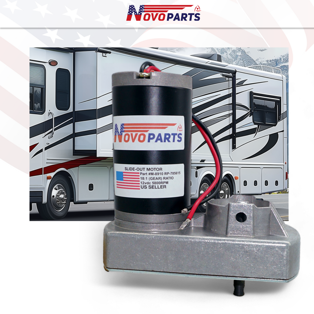 RV Slide Out Motor 18:1 Ratio 30 Amp 12 Volt Camper Slideout M-8910 M8910 RP-785615 US SELLER ONE YEAR WARRANTY FREE REPLACEMENT FAST AND FREE SHIPPING