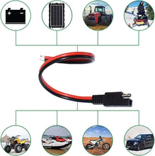 Load image into Gallery viewer, 12AWG SAE Connector Extension Cable Solar Panel Plug 1FT 2Pin