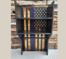 Load image into Gallery viewer, Handmade Police Rustic American Black Flag Duty Belt And Vest Rack