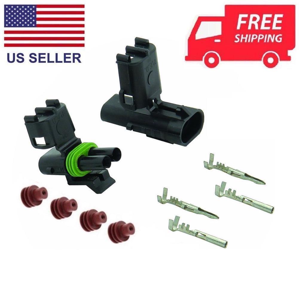 Waterproof Electrical Connectors DELPHI WEATHERPACK 4 PIN - CONDUCTOR ...