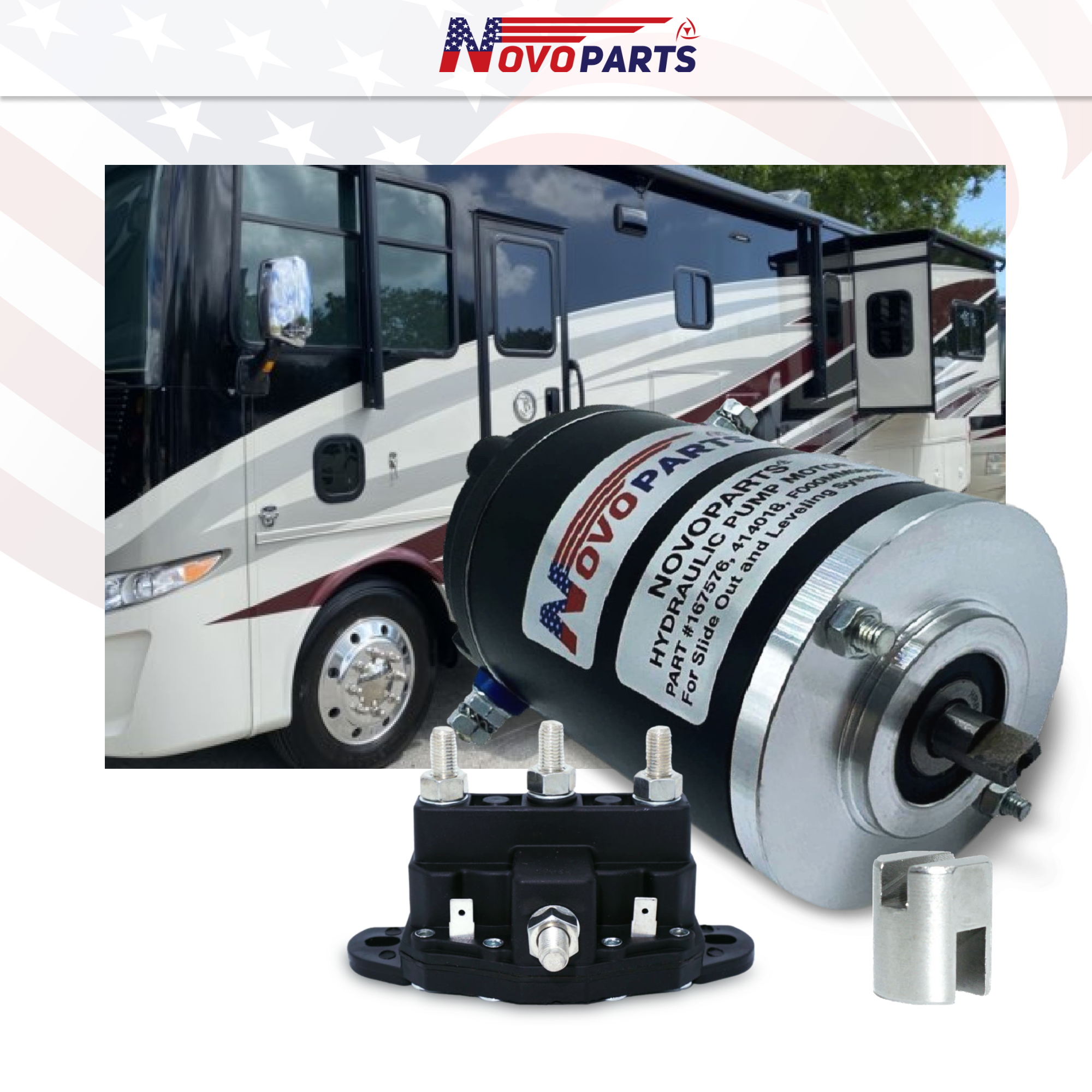 NOVOPARTS LEVELING SYSTEM HYDRAULIC PUMP KIT - Motor 167576 NOVOPARTS LEVELING SYSTEM HYDRAULIC PUMP KIT - Motor 167576