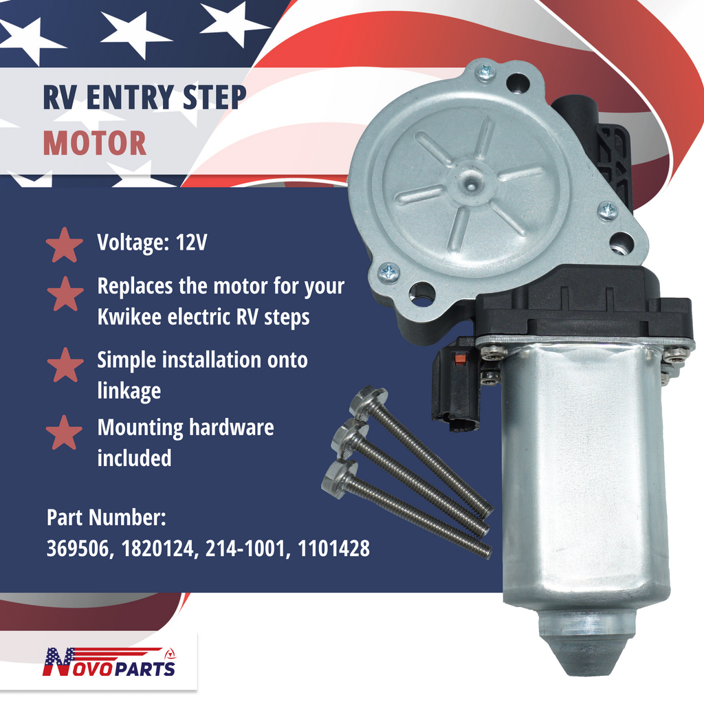 379147 Replacement Motor for Kwikee Electric RV Steps Part Number 369506, 1820124, 214-1001, 1101428, 366043 US SELLER ONE YEAR WARRANTY FREE REPLACEMENT FAST AND FREE SHIPPING