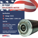 Pump Replacement Motor For LEVELER WHEELCHAIR LIFT 1330185 4423720 M-4100 MH0053 MH08053 P33939 M2590112 US SELLER ONE YEAR WARRANTY FREE REPLACEMENT FAST AND FREE SHIPPING