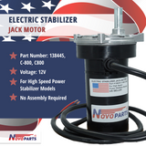 138445 C-800 RV Electric Stabilizer Jack Motor US SELLER ONE YEAR WARRANTY FREE REPLACEMENT FAST AND FREE SHIPPING