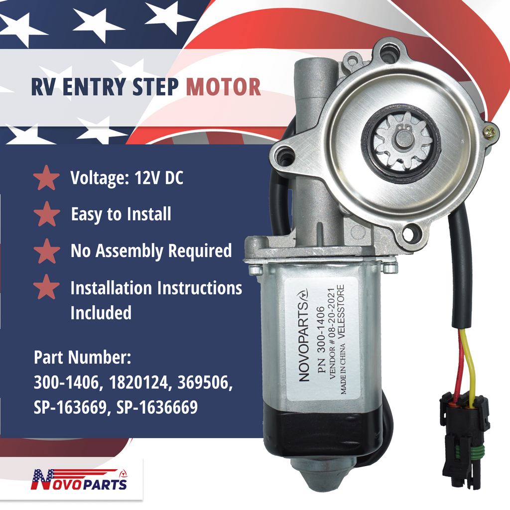 RV Entry Step Motor 1820124 369506 301695 300-1406 Compatible with Lippert Kwikee US SELLER ONE YEAR WARRANTY FREE REPLACEMENT FAST AND FREE SHIPPING