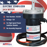RV Electric Rear Stabilizer Jack Motor 352338 US SELLER ONE YEAR WARRANTY FREE REPLACEMENT FAST AND FREE SHIPPING