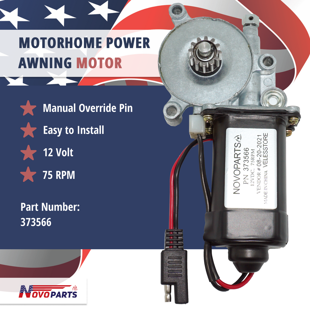 RV Motorhome Power Awning Replacement Motor 373566 Compatible with Solera US SELLER ONE YEAR WARRANTY FREE REPLACEMENT FAST AND FREE SHIPPING