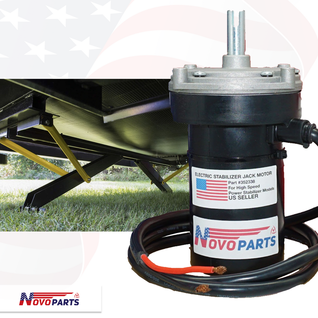 RV Electric Rear Stabilizer Jack Motor 352338 Compatible with Lippert Components US SELLER ONE YEAR WARRANTY FREE REPLACEMENT FAST AND FREE SHIPPING