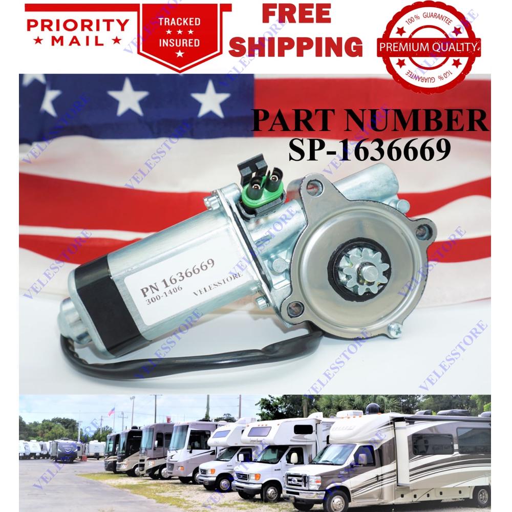 Rv Step Motor New SP1636669 Compatible with Stromberg Carlson Lippert Frigette Kwikee Coach US SELLER ONE YEAR WARRANTY FREE REPLACEMENT FAST AND FREE SHIPPING