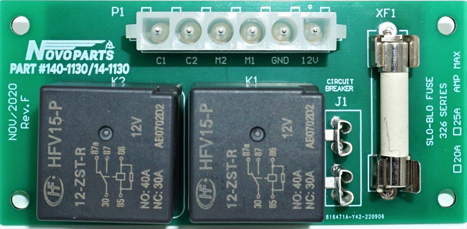 Slide Out Control Relay Module RV Slide Out Relay Control Board 14-1130 or 140-1130 for Fleetwood 246 ...